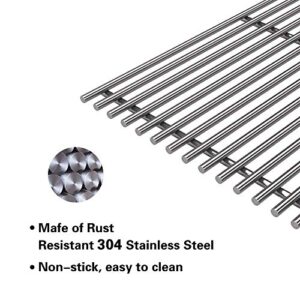Htanch SF6123(2-Pack) 16 15/16" Stainless Steel Cooking Grates Grid for Charbroil 463250210, 463250211, 463250212, 463251413, 463251414, 466251413 Thermos 461633514 Gas Grill