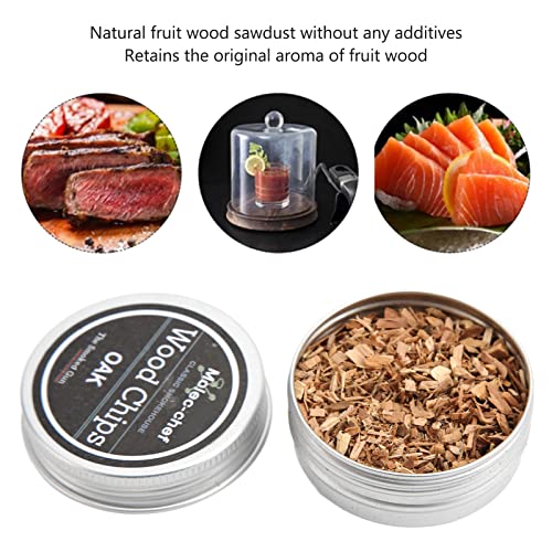 Natual Wood Chips for Smoker, 8 Pack Smoke Infuser Wood Chips, Smoking Wood Chips Cocktail Smoker, Special Flavor Food Cooking Smoking Pine Sawdust for Smoking Gun and BBQ, Charcoal briquettes hi