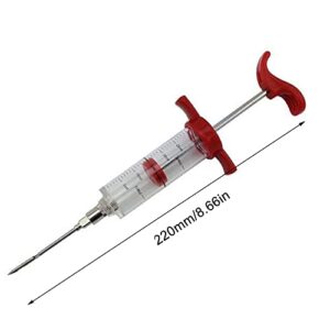 Lobonbo BBQ Meat Syringe Marinade Injector Metal Turkey Chicken Flavor Syringe Kitchen Cooking Syinge Accessories