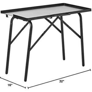 Lodge Steel Collapsible Outdoor Cooking Table, 16 Inch x 32 Inch x 26 Inch, Black