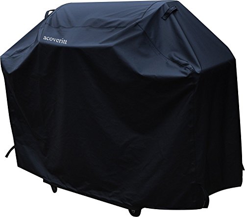 a1cover Grill Cover, Heavy Duty Waterproof Barbeque Grill Covers Fits Weber, Holland, Jenn Air, Brinkman, Char Broil, Medium 58" Included Grill Mat（Black