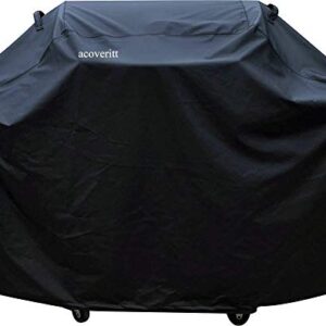 a1cover Grill Cover, Heavy Duty Waterproof Barbeque Grill Covers Fits Weber, Holland, Jenn Air, Brinkman, Char Broil, Medium 58" Included Grill Mat（Black