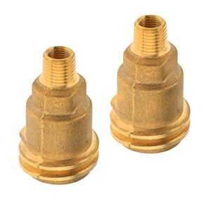 chironal 2pcs brass 5042 male qcc1 acme nut propane gas fitting adapter with 1/4 inch male pipe thread propane gas quick connector fittings(2pcs 5042 qcc1)