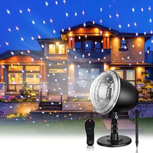 elec3 star projector, christmas projector light outdoor, holiday light projector with remote control and 5 modes waterproof indoor outdoor landscape lights for bedroom xmas holiday night party decor
