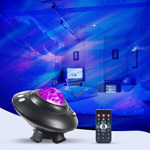 aurora projector galaxy light for bedroom, raygalax star projector night light with remote control, bluetooth music speaker, timer, northern light star nebula lamp trippy projector for kids, adults