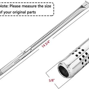 BBQ-Element Gril Burner Tube Replacment Parts for Charbroil 463344015, 463343015, 463344116, 463242715. Stainless Steel Pipe Tube for Charbroil 463242515, 463242716, 463433016, 463633316.(4 Pack)