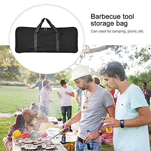 DENPETEC BBQ Tool Storage Bag, Outdoor Waterproof Travel Oxford Cloth Camping Storage Bag, Thicken Oxford Grill Tool Carry Bag Picnic Cooking Tools Bag Organizer Bag