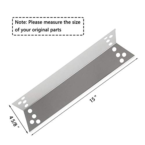 Hisencn Gas Grill Repair for Kenmore 122.16134 122.16134110 Nexgrill 720-0719BL 720-0773, 720-0783 Tera Gear 1010007A Grill Straight Burner Pipe Tubes Heat Tents Heat Plate Shield Replacement Parts