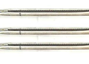 3 Pack Replacement Stainless Steel Burner for Brinkmann 810-7500-S, 810-7541-W, Pro Series 7341, Pro Series 7541; Bull Steer & Charmglow 810-6320-B, 810-6320-V, 810-7310-F, 810-7310-S Gas Models