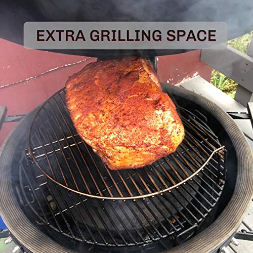 GriAddict Grill Expander Rack Stack Rack - Stainless Expansion Grilling Rack, Eggspander Large & X-Large Big Green Egg, Kamado Classic Accessories, Adds 60% More Extra Grilling Space