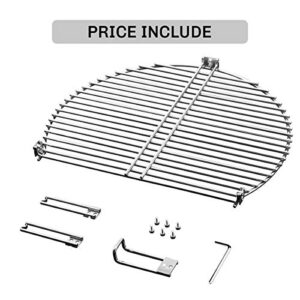 GriAddict Grill Expander Rack Stack Rack - Stainless Expansion Grilling Rack, Eggspander Large & X-Large Big Green Egg, Kamado Classic Accessories, Adds 60% More Extra Grilling Space