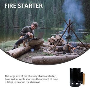 DOITOOL Camping Bucket Inch Tool Stove Starter Burning Picnic Barrels Fireplace Briquettes Lump Charcoal Kindling Hardwood Quick Canister Rapid Cooking with Chimney Starters Barbecues