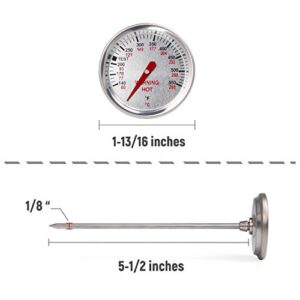 X Home 9815 Grill Thermometer Replacement for Weber Spirit 300 Series, Old Genesis Gas Grills, 62538 Durable Temperature Gauge, 1-13/16 Inch Diameter