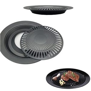 korean style stovetop,round iron stick-proof barbecue plate tray,roasting round grill pan for indoor outdoor bbq,stovetop plate for cooking meat/vegetable