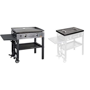 blackstone cooking station, 28″, black & 5003 28”outdoor griddle hard top lid cover, 28”