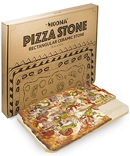 Kona Gourmet 15"x12" Rectangle Cordierite Pizza Stone