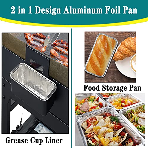 ZUOOBAR BBQ Foil Drip Pans Compatible with Blackstone 28 & 36 & 30 & 22 & 17 Inches Griddle, Heavy-Duty Aluminum BBQ Drip Pan Liners, Grill Grease Cup Liner Tray Blackstone Griddle Accessories