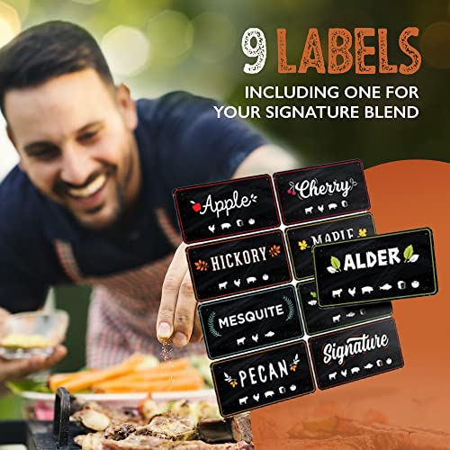 Meat Smoking Magnets - Meat Temparature Guide & Pellet Hopper Labels Make the Perfect Bundle for BBQ any day of the week.