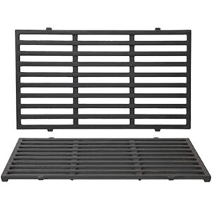 gaspro 7637 grill grates replacement for weber spirit 200 series, spirit e-210 s-210 (front-mounted control), heavy-duty cast iron, 17.5 x 10.2 inch, 2-pack