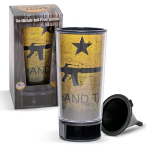 Come and Take it #2 by Spit Bud - The Ultimate Spittoon for Chew - Portable Dip & Snuff Cup with Lid, Pop Tab, Spill-Proof Funnel, Can Cutter & Holder - Fit in Cup Holders - Holds 8oz - Made in USA