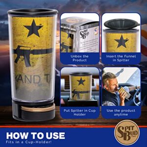 Come and Take it #2 by Spit Bud - The Ultimate Spittoon for Chew - Portable Dip & Snuff Cup with Lid, Pop Tab, Spill-Proof Funnel, Can Cutter & Holder - Fit in Cup Holders - Holds 8oz - Made in USA