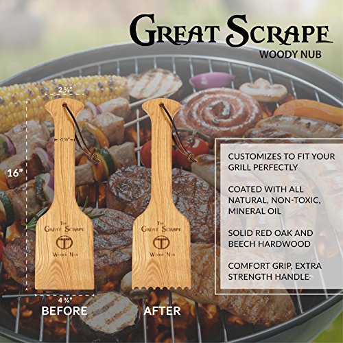 Great Scrape® - Woody® Nub (16") - The Ultimate BBQ Cleaning Tool® & Wood Grill Scraper