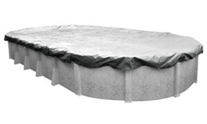 pool mate 551632-4 heavy-duty silverado winter pool cover for oval above ground swimming pools, 16 x 32-ft. oval pool