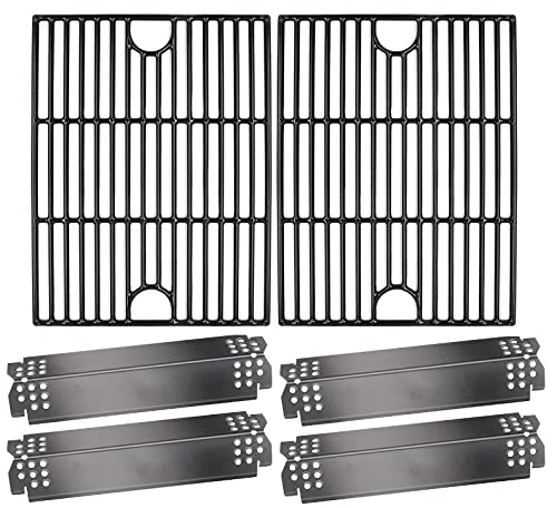 Hongso 17 inch Grill Grates and 14 9/16" Heat Plates Replacement for Nexgrill 720-0830H, 720-0888N, 720-0958A, 730-0958A Models