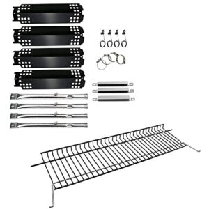 uniflasy grill replacement parts kit for charbroil 463436215 463436214 463436213 467300115 463234413 thermos 466360113 grill heat plate, burners warming rack