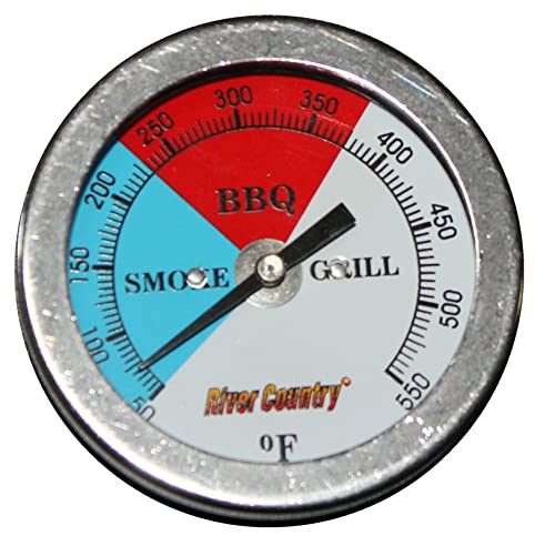 River Country 3" (RC-T34CC) Adjustable BBQ, Grill, Smoker Thermometer Temperature Gauge 50 to 550F