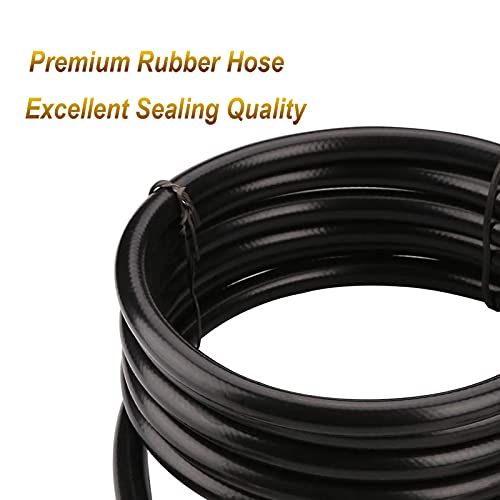 WADEO Bundle- 12ft Propane Extension Hose with 3/8 inch Female Flare Fitting x 3/8 inch Male Flare Fitting & 90° Elbow Connector For Camco Olympian Wave Heaters