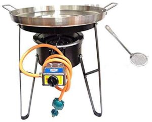 comal concave stainless steel 22″ set w/propane burner & heavy duty stand m. d. s. cuisine cookwares
