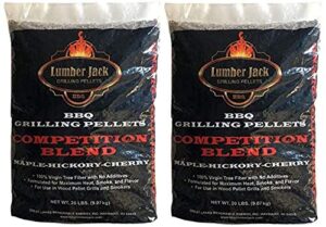 lumber jack competition blend maple-hickory-cherry bbq grilling pellets – 40 lbs.