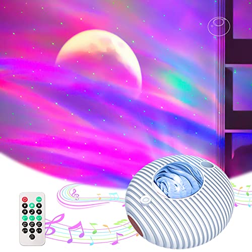 XMLHL Aurora Star Projector, Galaxy Projector with Timer and Remote Control, Built-in 5 Music 14 Colors, 7 Brightness, Suitable for Party, Home Theater, Ceiling, Room Decoration.