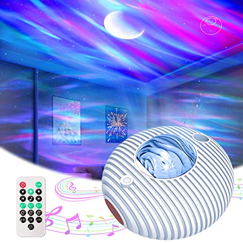 XMLHL Aurora Star Projector, Galaxy Projector with Timer and Remote Control, Built-in 5 Music 14 Colors, 7 Brightness, Suitable for Party, Home Theater, Ceiling, Room Decoration.