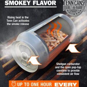 Dr. K's Tenn Cans 6 Pack, Apple & Pecan - Convenient, No Mess Smoke Tube Upgrade | Premium Apple & Pecan Pellets in an Easy to Use Can | Championship Flavor & Smoke Every Time| Up to 1hr Smoke Per Can
