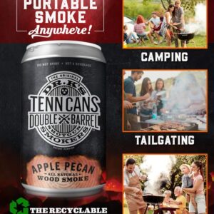 Dr. K's Tenn Cans 6 Pack, Apple & Pecan - Convenient, No Mess Smoke Tube Upgrade | Premium Apple & Pecan Pellets in an Easy to Use Can | Championship Flavor & Smoke Every Time| Up to 1hr Smoke Per Can