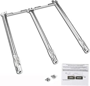 utheer 69787 18 inch grill burner tube for weber spirit 300 series, spirit e310 s310 e320 s320 e330 s330 sp330 (2013 and newer), spirit ii e310 grills with up-front control, 304 stainless steel burner