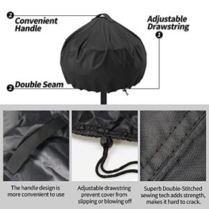 Grill Cover for George Foreman, TwoPone Electric BBQ Grill Cover Round Grill Cover, Indoor Outdoor Waterproof, 20x18 Inch