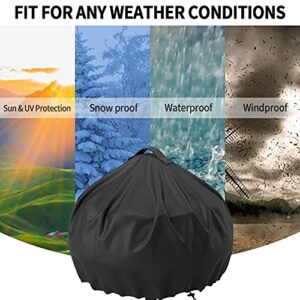 Grill Cover for George Foreman, TwoPone Electric BBQ Grill Cover Round Grill Cover, Indoor Outdoor Waterproof, 20x18 Inch