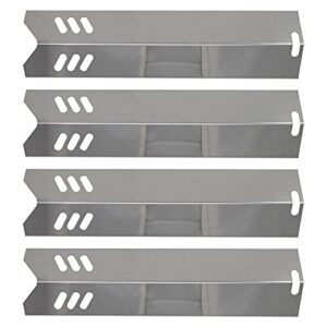 4-pack bbq grill heat shield plate tent replacement parts for uniflame gbc1059wb – compatible barbeque stainless steel flame tamer, guard, deflector, flavorizer bar, vaporizer bar, burner cover 15″