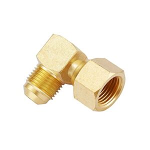 Litorange 1 PCS 90° Elbow Connector Replacement for Olympian Low Pressure Gas Fired Heaters - 3/8" Female Swivel Flare x 3/8" Male Flare,100% Brass