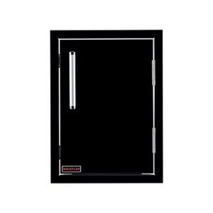 whistler outdoor kitchen stainless steel vertical single access door for bbq storage grill island,19.50″×26.25″×3.2″,black