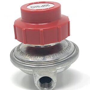 MI MADOL IMPORTS, LLC MADOL High Pressure Adjustable Gas Regulator LPG [948-784] QCC1 Acme Nut Gas Fitting Adapter 20PSIG 1/4 NPT Inlet x 1/4 NPT Outlet