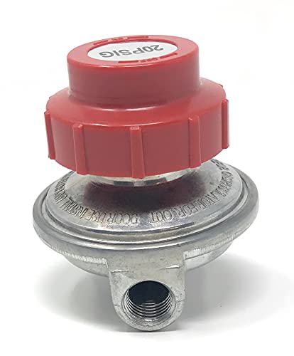 MI MADOL IMPORTS, LLC MADOL High Pressure Adjustable Gas Regulator LPG [948-784] QCC1 Acme Nut Gas Fitting Adapter 20PSIG 1/4 NPT Inlet x 1/4 NPT Outlet