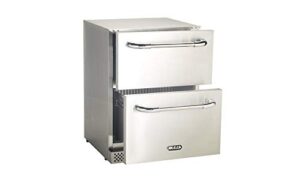 bull outdoor products 17400 double drawer outdoor rated refrigerator, stainless steel