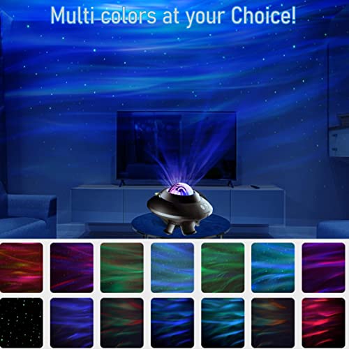 Northern Light Projector Star Projector Galaxy Light with Bluetooth Speaker, Starry Sky Projector Lights for Bedroom with IR Remote,16 Colors LED Night Lights for Kids Room, Adults Home Room Decor