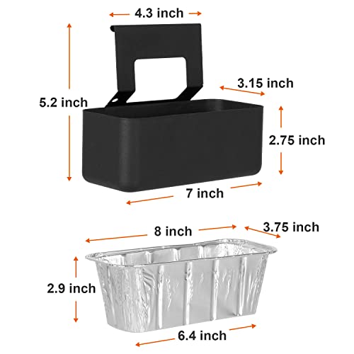 TAILGRILLER Grease Cup Tray and Aluminum Drip Pans(10 Pack) for Blackstone 17" & 22" Griddles, Grease Cup with Coated Steel