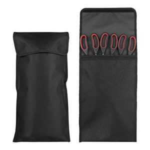 healeved 2pcs bbq tool storage bags barbecue hardware tool holder pouch barbecue tool holder bags for camping backyard barbecue black 18.7×8.2 inches