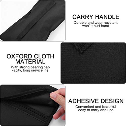 Healeved 2pcs BBQ Tool Storage Bags Barbecue Hardware Tool Holder Pouch Barbecue Tool Holder Bags for Camping Backyard Barbecue Black 18.7x8.2 inches